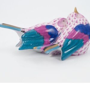 Rare Find Herend Porcelain Love Birds Figurine.